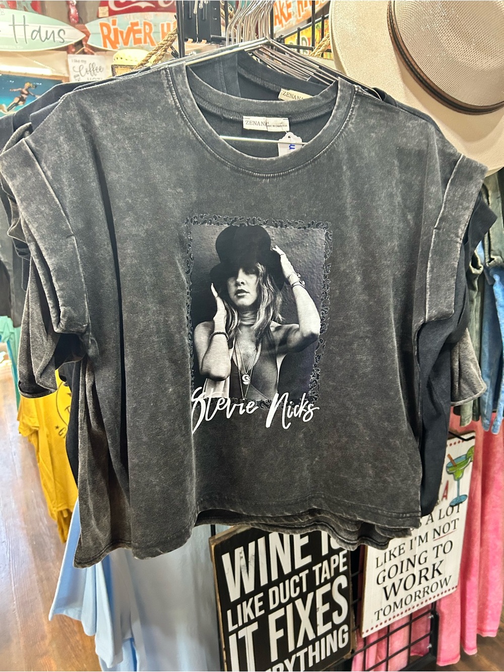 Zenana Graphic Tee - Black with Multi-Color Print - Picture 6 of 7